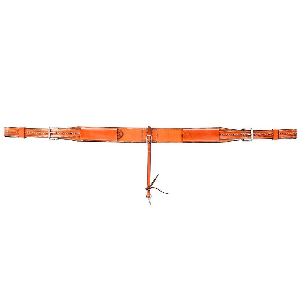 Circle Y Saddlery Reg. Oil 3in. Shell Tooled Flank Cinch 2 Circle Y Saddlery Reg. Oil 3in. Shell Tooled Flank Cinch - Image 2