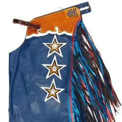 Jerry Beagley Braiding Co. Regular Adult Chap W/Flag -Equestrian Supplies Sale 1001RF 2