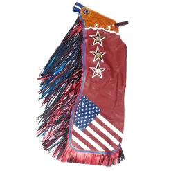 Jerry Beagley Braiding Co. Regular Adult Chap W/Flag -Equestrian Supplies Sale 1001RF 3