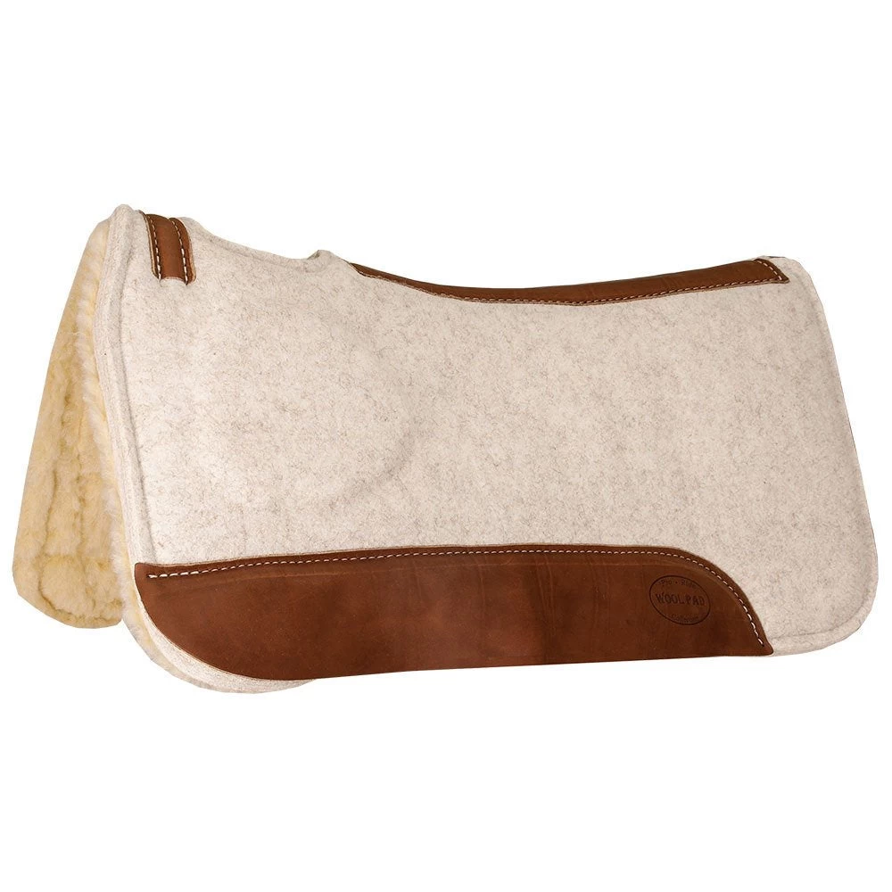 Mustang Tan Wool Correct Fit Pad With Fleece Bottom 1 Mustang Tan Wool Correct Fit Pad With Fleece Bottom