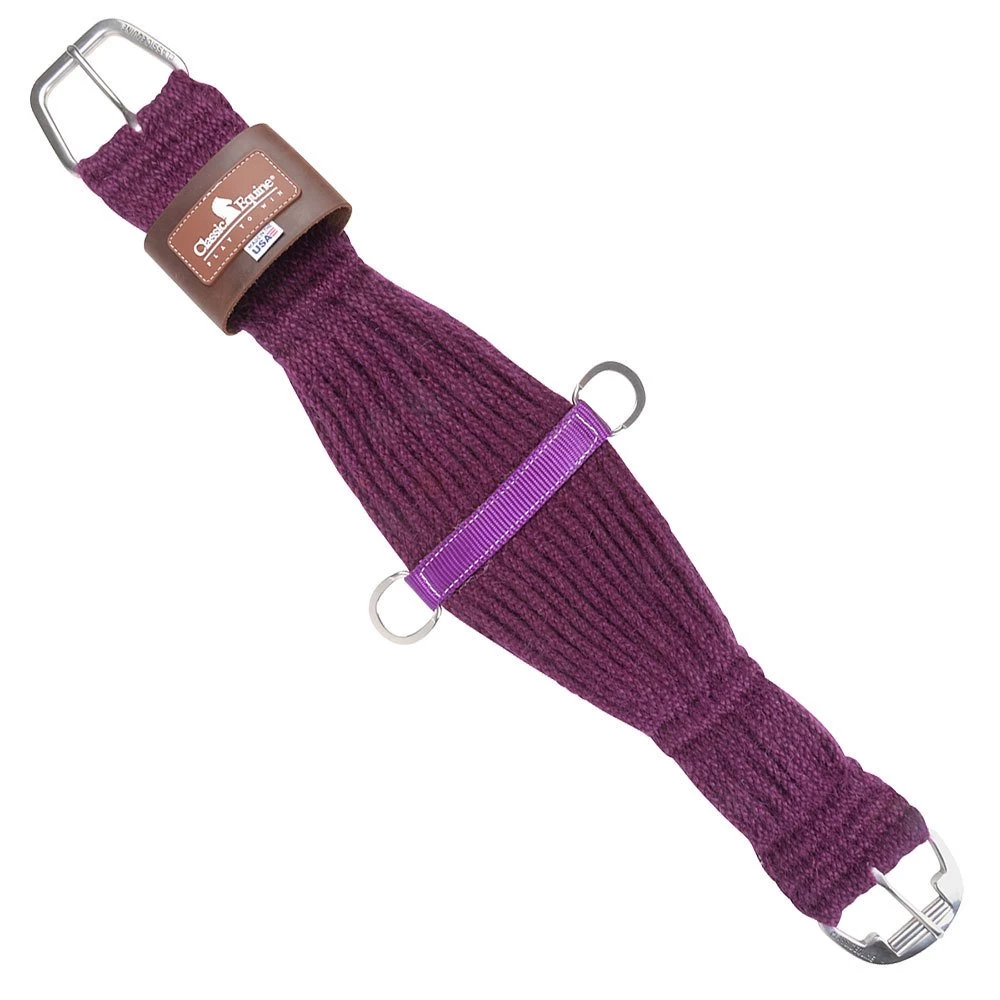 Classic Classic Equine Mohair Purple 27 Strand Roping Cinch 1 Classic Classic Equine Mohair Purple 27 Strand Roping Cinch