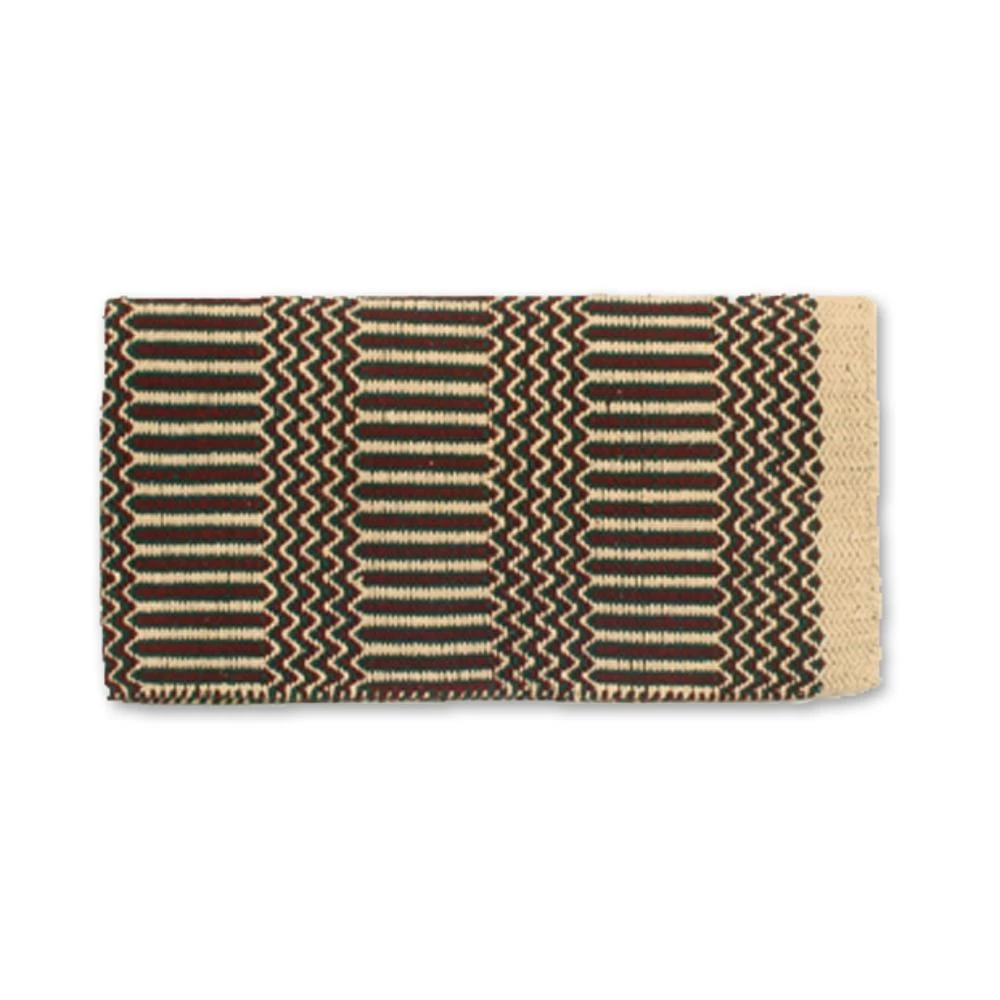 Mayatex Tan, Hunter, And Burgundy Kiowa Saddle Blanket 1 Mayatex Tan, Hunter, And Burgundy Kiowa Saddle Blanket