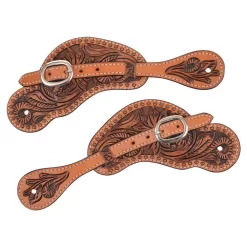 Circle Y Saddlery Texas Flower Ladies Spur Straps