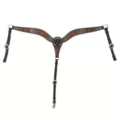 Circle Y Saddlery Dark Flash Arizona Flower Breast Collar