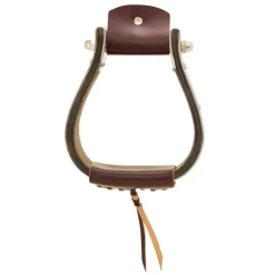 Partrade Trading Corporation Open Range 3 /4in. Dark Wood Monel Stirrups