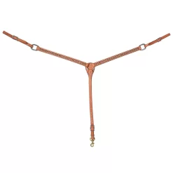 Martin Saddlery Natural Skirting Breast Collar W/Pyramid Dots