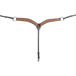 Martin Saddlery 2 In. Floral Tooled Dyed Edged Breast Collar