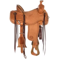Nrs Competitors Natural 1/2 Breed Basket Stamp Olin Young Ranch Roper Saddle -Equestrian Supplies Sale 1410329 21