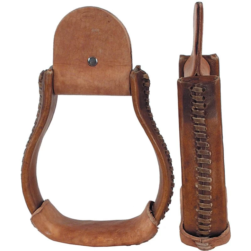 NRS 1 /2in Rawhide Iron Flat Bottom Stirrups 1 NRS 1 /2in Rawhide Iron Flat Bottom Stirrups