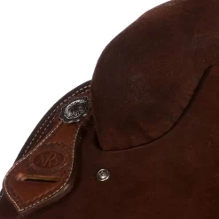 NRS Competitor Series Youth Chocolate Roughout W/ Inlaid Grey Bullhide -Equestrian Supplies Sale 1412008Y 3