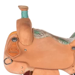Nrs Competitors NRS Competitor Natural All Around Saddle With Turquoise Feather Seat -Equestrian Supplies Sale 1412070 4