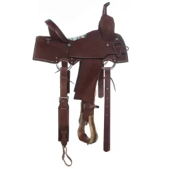 Nrs Competitors Chocolate Roughout Serape Seat Barrel Saddle -Equestrian Supplies Sale 1412108 2
