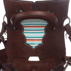 Nrs Competitors Chocolate Roughout Serape Seat Barrel Saddle -Equestrian Supplies Sale 1412108 4