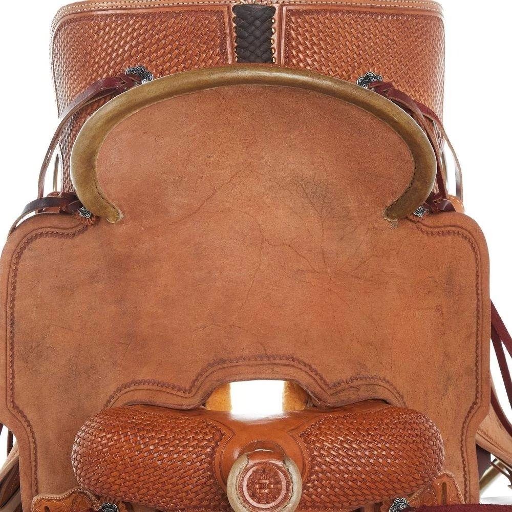 Nrs Competitors Natural 1/2 Breed Basket Stamp Youth Team Roping Saddle 5 Nrs Competitors Natural 1/2 Breed Basket Stamp Youth Team Roping Saddle - Image 5