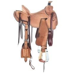 NRS Roughout Seat Rig With Border Tooling Low Moose -Equestrian Supplies Sale 1413028 04