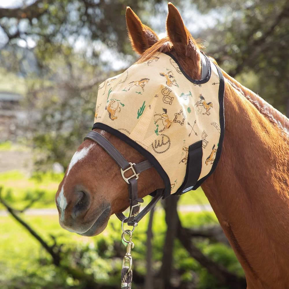 Mackey Equine Accessories Southwest Mesh Fly Mask With Fleece Binding 2 Mackey Equine Accessories Southwest Mesh Fly Mask With Fleece Binding - Image 2