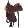 Martin Damaged All Around Chocolate Basket Stamp Saddle