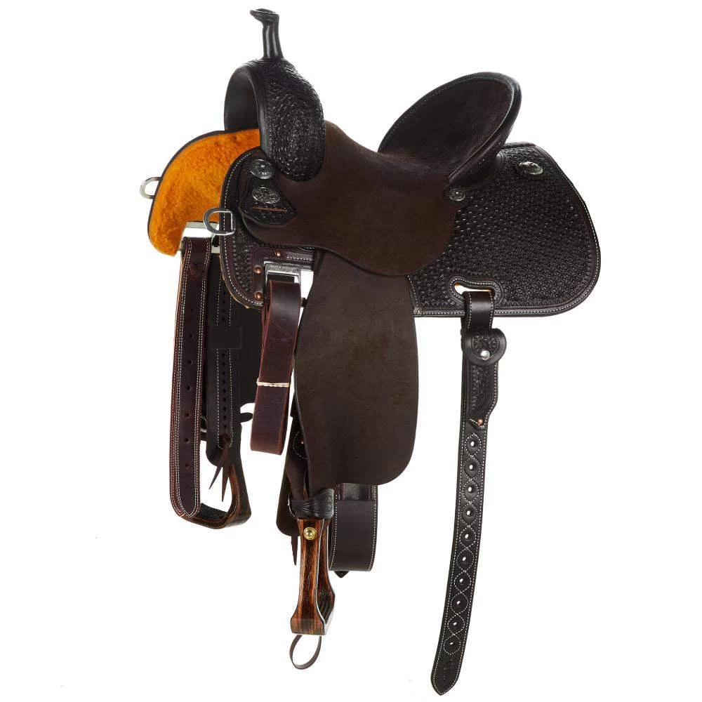 Martin Saddlery Chocolate Crown C 1/2 Breed Barrel Saddle 1 Martin Saddlery Chocolate Crown C 1/2 Breed Barrel Saddle