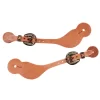 Nrs Tack Natural 5/8 Inch Spur Straps With Floral Heel Buckle