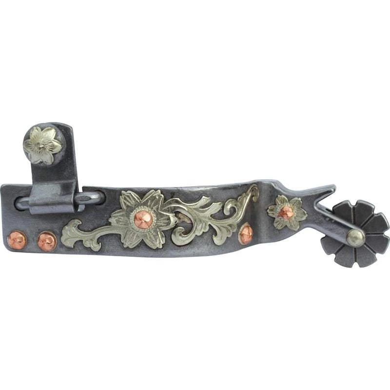 Professionals Choice Floral Copper Dot Chap Guard Spur 1 Professionals Choice Floral Copper Dot Chap Guard Spur