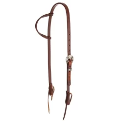 Cowperson Tack Silver Bar Buckle Single Ear Headstall