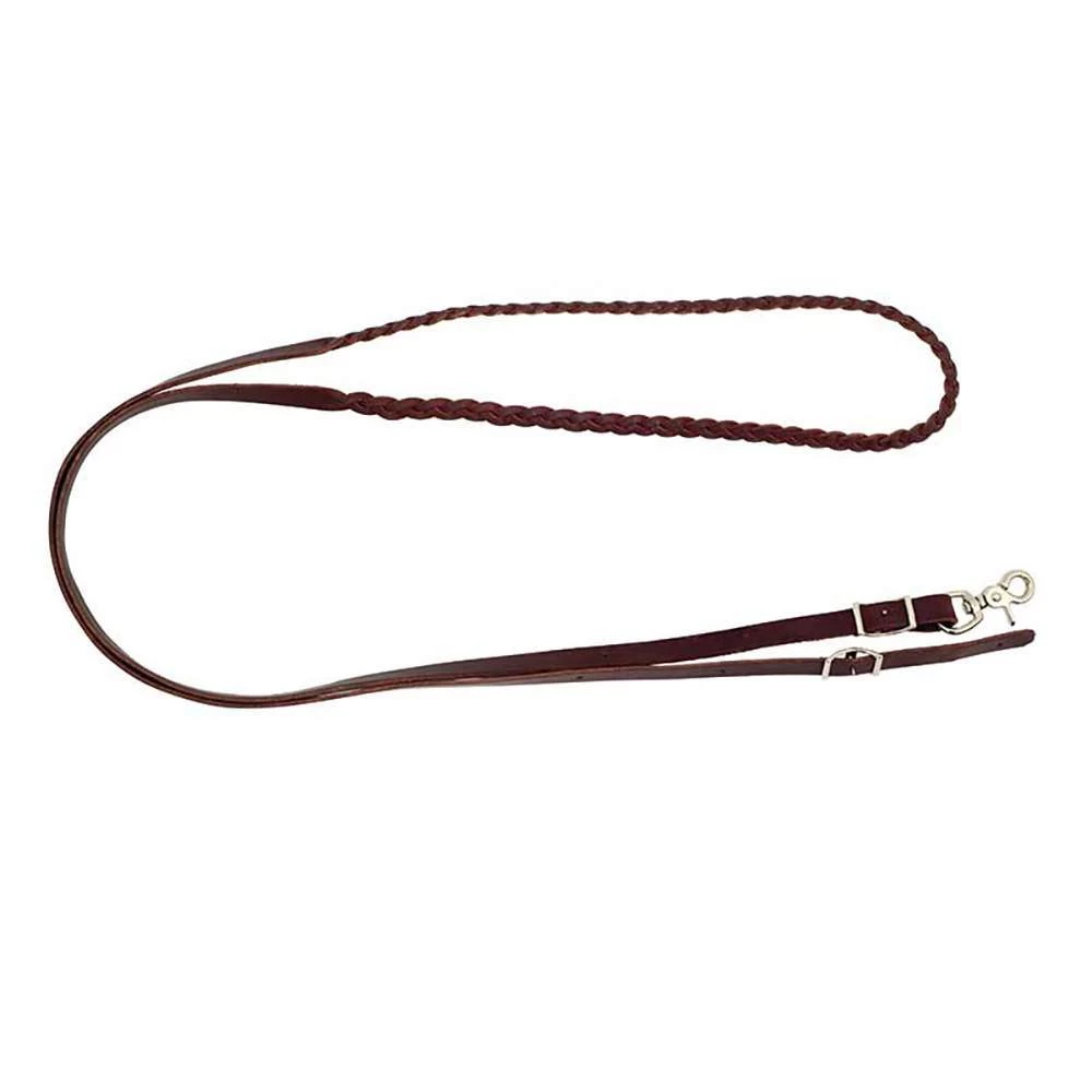 Latigo 3 Plait Leather 5/8x8ft Roping Reins 1 Latigo 3 Plait Leather 5/8x8ft Roping Reins