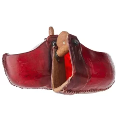 NRS Medium Colored Rawhide Flat Leather Bottom Tapaderos With Latigo Lacing -Equestrian Supplies Sale 229662 729363