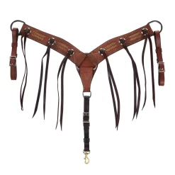 NRS Tack Roughout Rawhide Laced Tassel Breast Collar