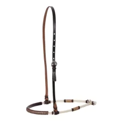 Martin Saddlery Chocolate Double Rope Noseband With Rawhide