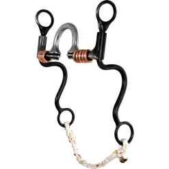 Dutton Bits 2 1/4in. High Correction With Copper Rollers Cavalry 8in. Cheek Bit