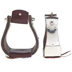 Partrade Trading Corporation Open Range 3 /4in. Dark Wood Monel Stirrups -Equestrian Supplies Sale 330563 1