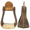 NRS Deluxe Rawhide Covered Wood Bell Stirrups