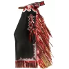 Saddle Barn Tack Pro Rodeo Chap W/Black/Red Metallic