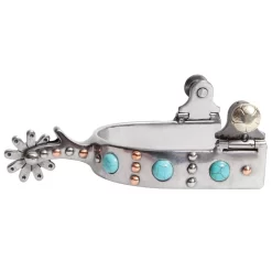 Professionals Choice Youth Silver, Copper And Turquoise Dot Spur