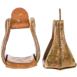 NRS Deluxe Bell Overshoe 5 In Rawhide Stirrup