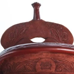 Burns Saddlery 14 1//2 Inch 30HDX Tooled Skirt Chestnut Roughout Barrel Saddle -Equestrian Supplies Sale BR 3242 145 30 HDX 2