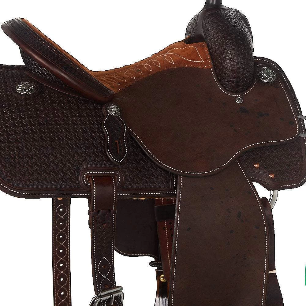 Martin Damaged All Around Chocolate Basket Stamp Saddle 2 Martin Damaged All Around Chocolate Basket Stamp Saddle - Image 2