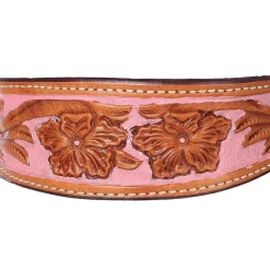 NRS Tooled Browband Headstall W/ Painted Rose Background -Equestrian Supplies Sale HDS144 2