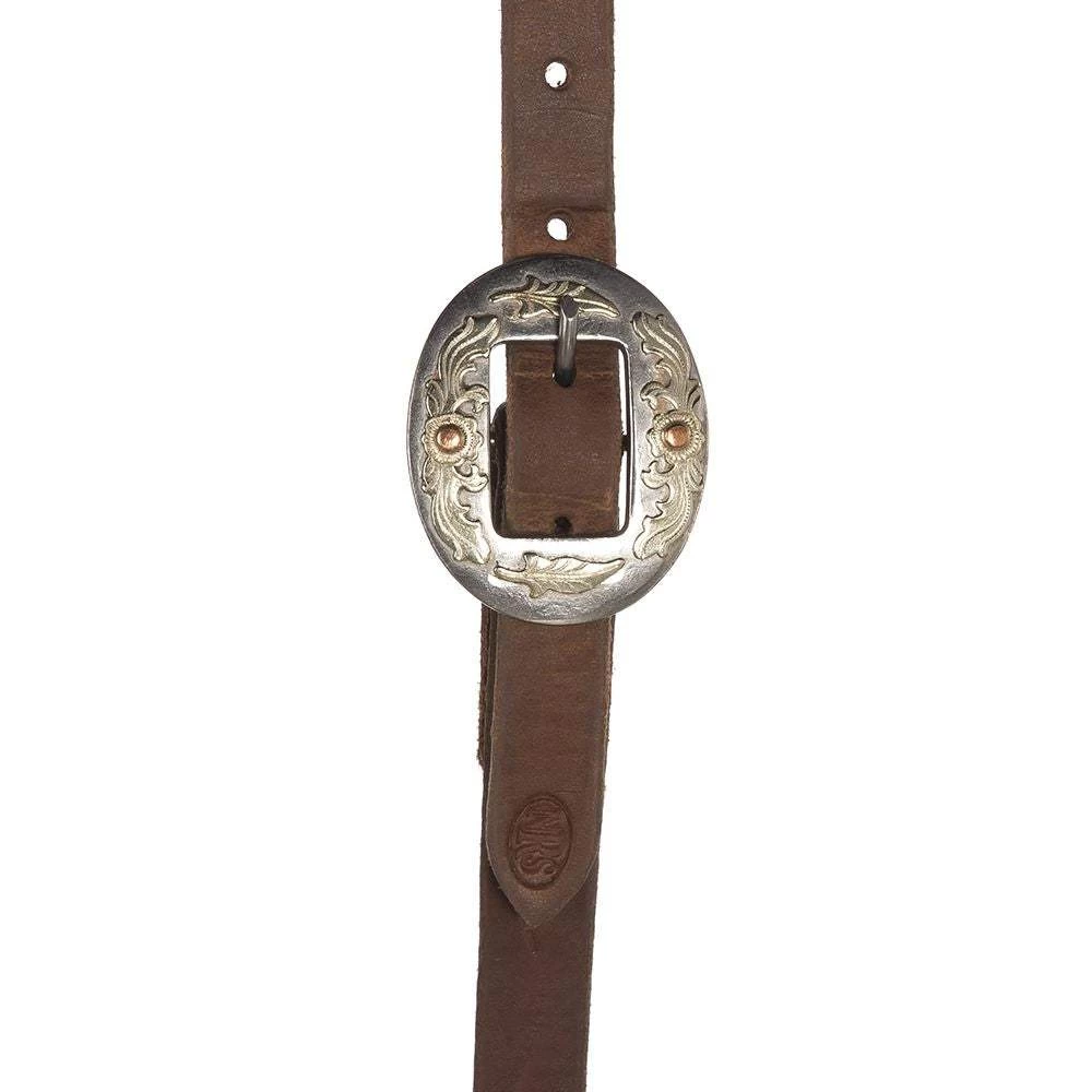 Nrs Tack TLC Series Split Ear Oiled With Floral Cart Buckle Headstall 2 Nrs Tack TLC Series Split Ear Oiled With Floral Cart Buckle Headstall - Image 2