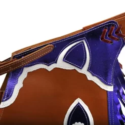 Saddle Barn Tack Youth Contender Tan And Purple Chaps 7 Saddle Barn Tack Youth Contender Tan And Purple Chaps -Equestrian Supplies Sale SB27 47BTP 4