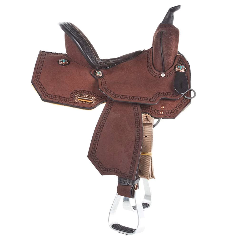 High Horse High Horse Lindale 13 Inch Chocolate Roughout Barrel Saddle 2 High Horse High Horse Lindale 13 Inch Chocolate Roughout Barrel Saddle - Image 2