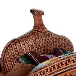 Tough 1 10in. Woven Serape Seat Barrel Saddle 6 Tough 1 10in. Woven Serape Seat Barrel Saddle -Equestrian Supplies Sale SR1610 3
