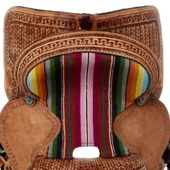 Tough 1 10in. Woven Serape Seat Barrel Saddle 7 Tough 1 10in. Woven Serape Seat Barrel Saddle -Equestrian Supplies Sale SR1610 4