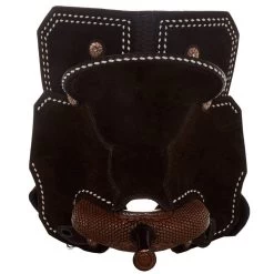 Tomahawk Chocolate Roughout 14 1/2 Inch Barrel Saddle With Tooling And White Buckstitch 9 Tomahawk Chocolate Roughout 14 1/2 Inch Barrel Saddle With Tooling And White Buckstitch -Equestrian Supplies Sale TH 006 05