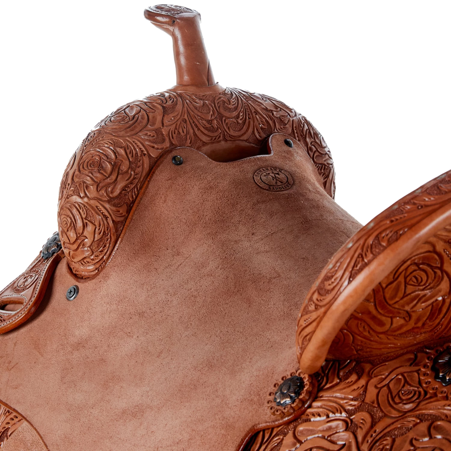 Tomahawk 1/2 Breed Rose Floral Barrel Saddle 3 Tomahawk 1/2 Breed Rose Floral Barrel Saddle - Image 3